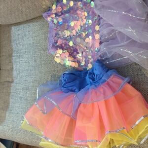 Colorful Kids Costume with Sequins